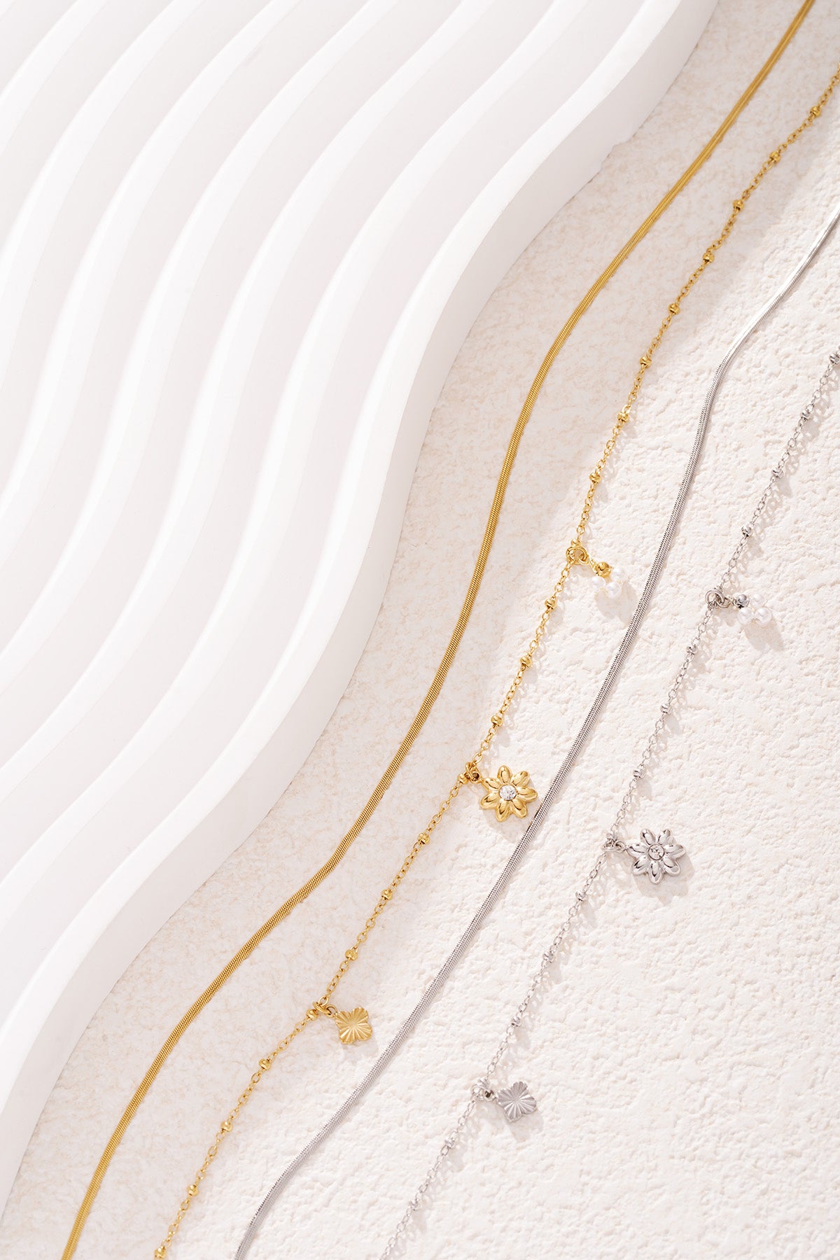 Daisy Dreams – Gelaagde Zilveren Ketting