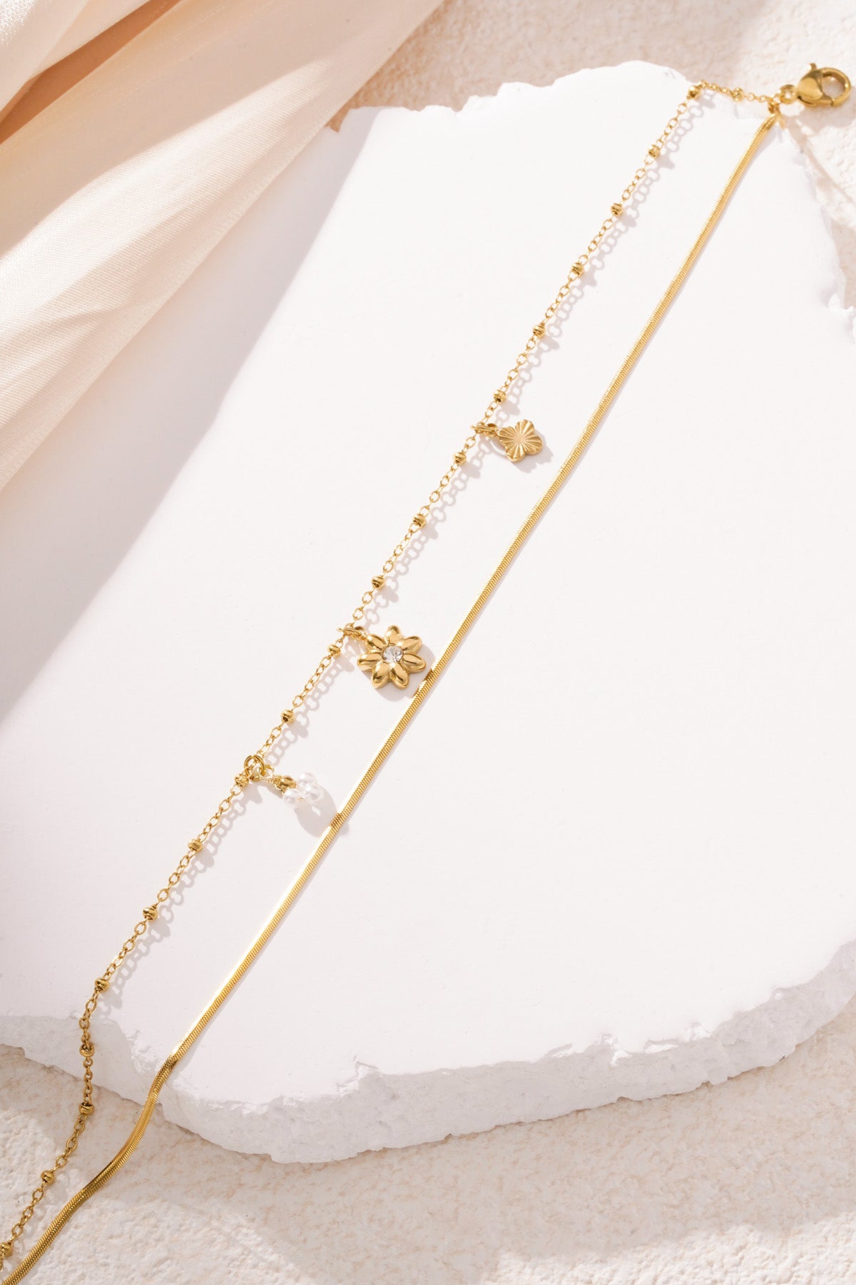 Daisy Dreams Bracelet | Gelaagde Gouden Armband