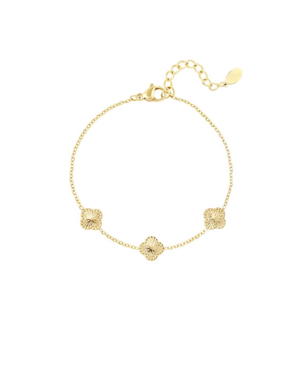 Gold Lucky Clover Bracelet | Gouden Geluksklaver Armband