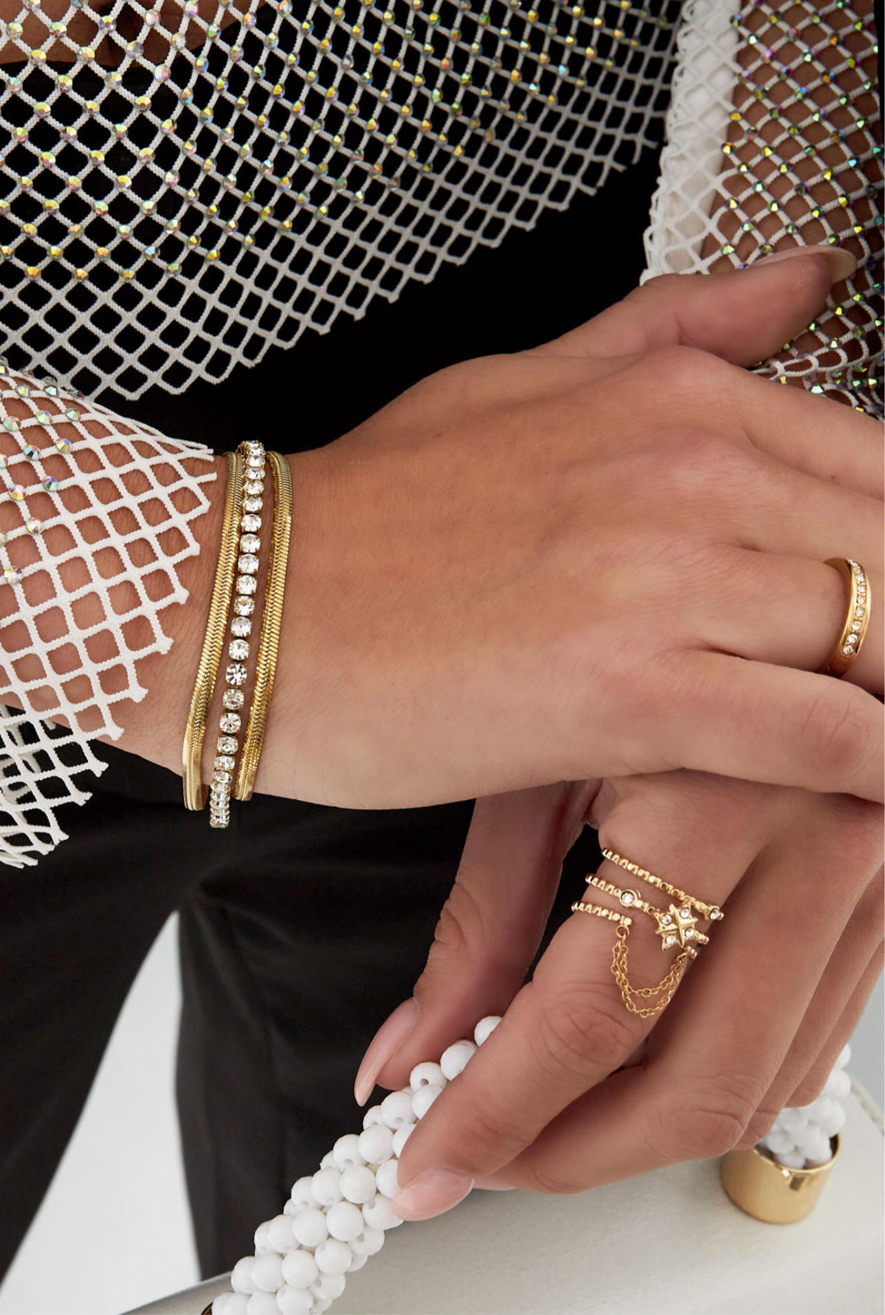 Tripple Shine Bracelet Gold | Gouden Gelaagde Armband