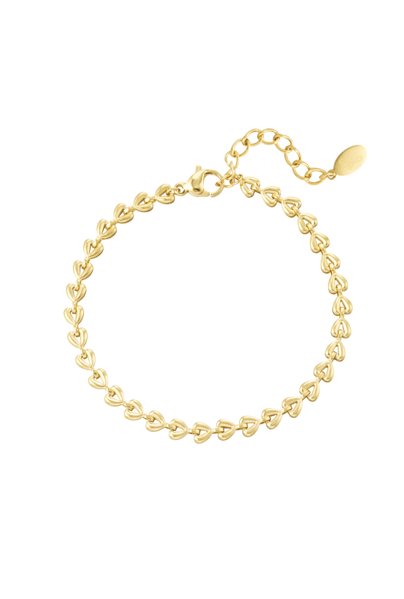 Linked Hearts Bracelet Gold | Gouden Hartjes Armband