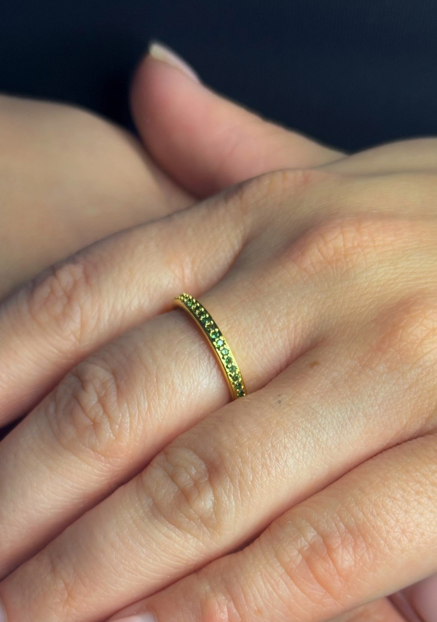 Green Stone Ring | Groene Steentjes Ring