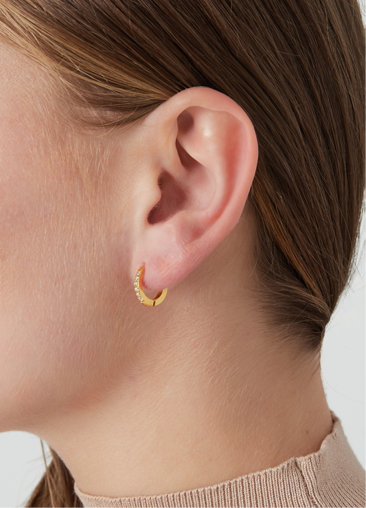 Diamond Earrings Gold | Gouden Oorbellen Met Steentjes