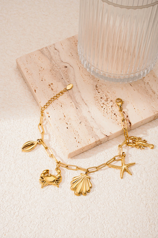 Beachy Bracelet | Gouden Bedel Armband