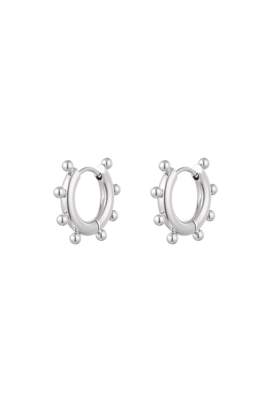 Dots Earrings Silver | Zilveren bolletjes oorbellen