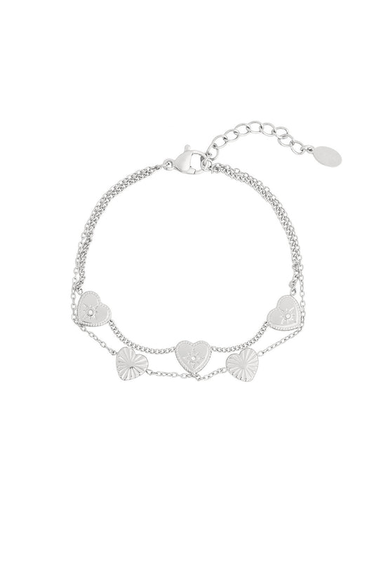 Heart Bracelet Silver | Zilveren Hartjes Armband