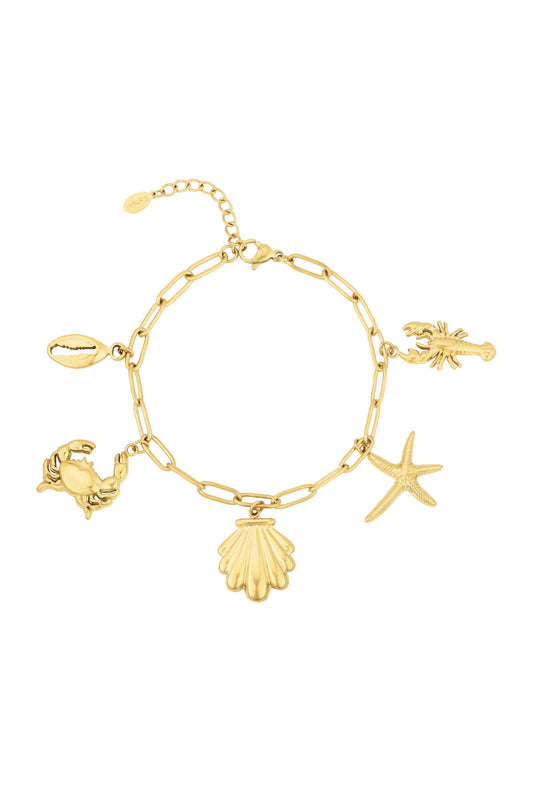 Beachy Bracelet | Gouden Bedel Armband