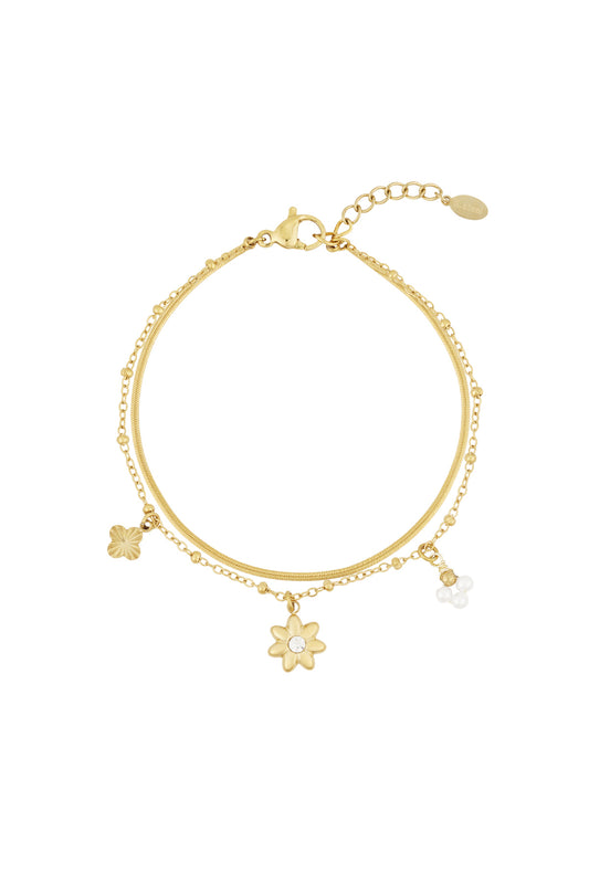 Daisy Dreams Bracelet | Gelaagde Gouden Armband