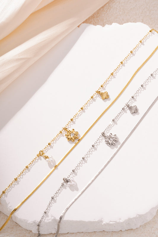 Daisy Dreams Bracelet | Gelaagde Zilveren Armband