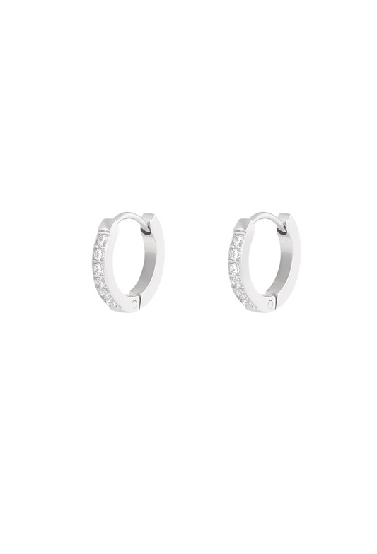 Diamond Earrings Silver| Zilveren Zirkonia Steentjes Oorbellen