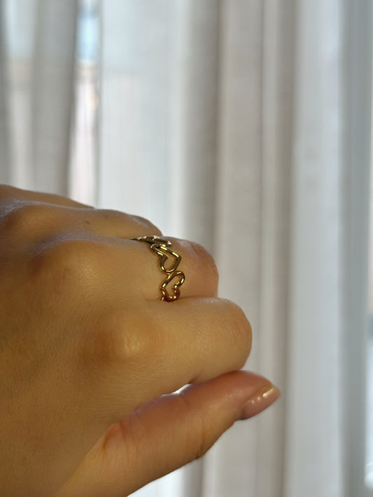 Gold Hearts Ring | Gouden Hartjes Ring