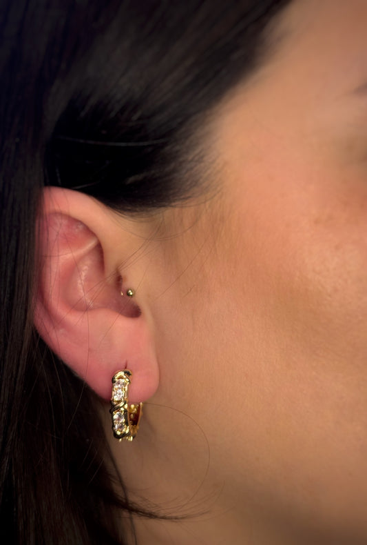 Gold Zirkonia Earrings | Gouden Zirkonia Oorbellen