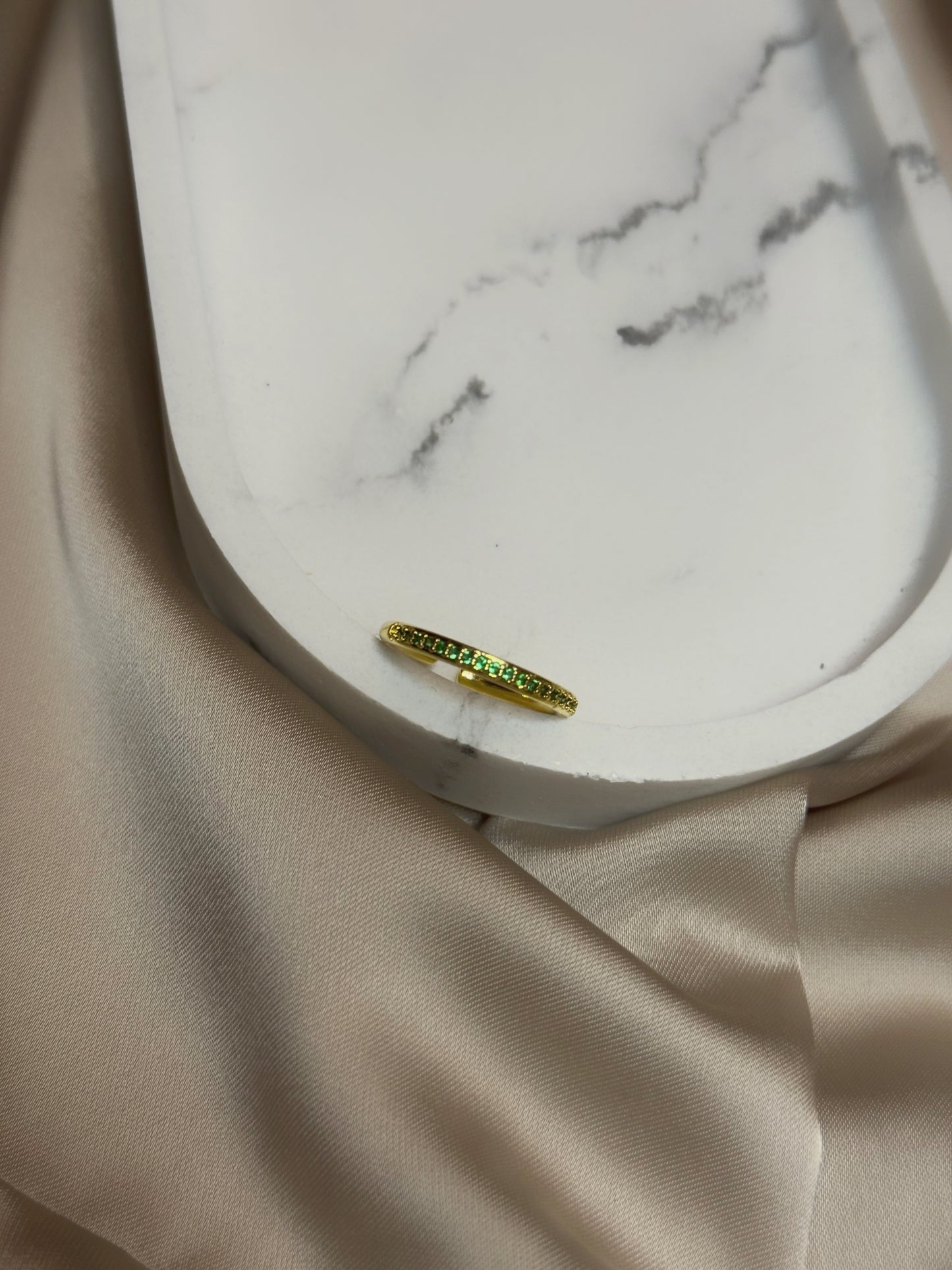 Green Stone Ring | Groene Steentjes Ring