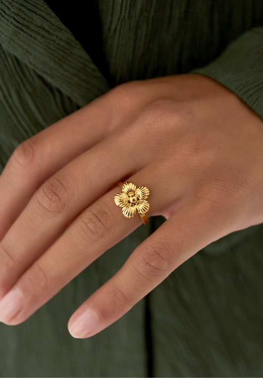 Daisy Ring Gold | Gouden Bloem Ring