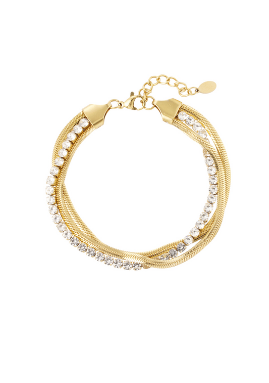 Tripple Shine Bracelet Gold | Gouden Gelaagde Armband