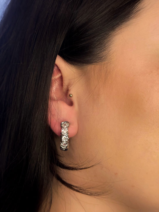 Silver Zirkonia Earrings | Zilveren Zirkonia Oorbellen