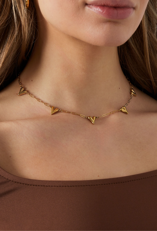 Gold Hearts Necklace | Gouden Hartjes Ketting